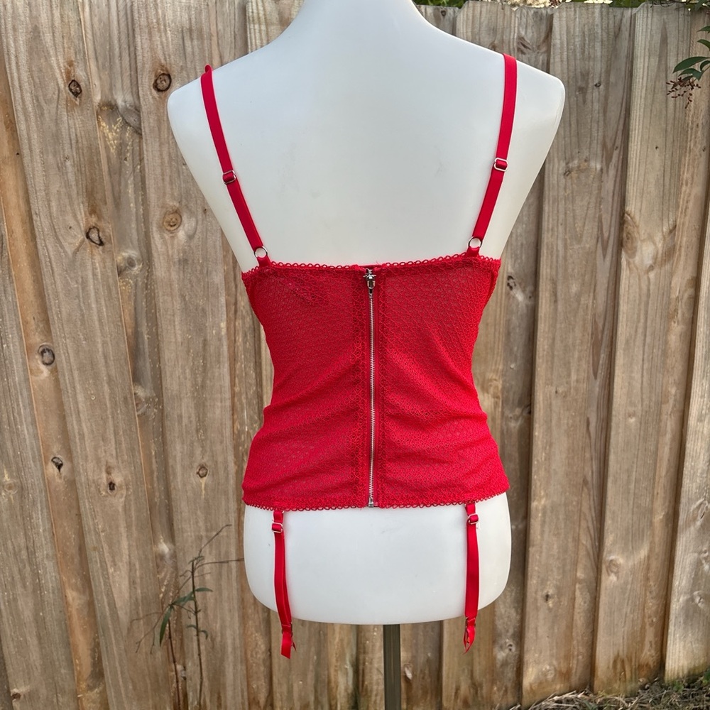 Victoria's Secret Red Corset top 36C. - Picture 4 of 8